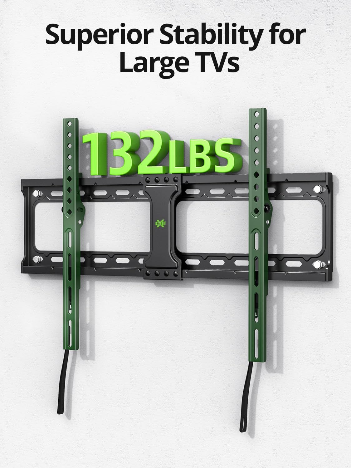 USX MOUNT Tilting TV Wall Mount for Most 37-95 Flat Curved Screen Television, TV Bracket with Max VESA 600x400mm up to 132lbs, Low Profile Tilt Mount for 16, 24 Stud